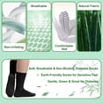 thumbnail image 4 of HIALTODAY Men's Diabetic Socks 4 Pairs, Non-Binding Bamboo Neuropathy Crew Socks with Non-Slip Grip, Moisture Wicking Breathable Comfort Fit Father's Day Gift, Black, 4 of 6