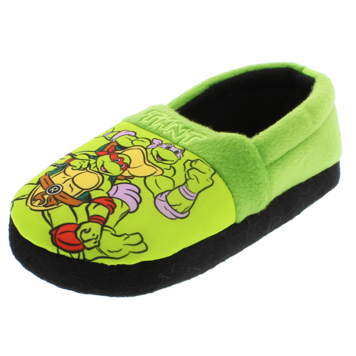 NEW Toddler Boys Green TMNT Medium 7-8 Clogs Ninja Turtles Lined Shoes Slip On 