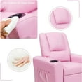 thumbnail image 4 of GNMLP Miniature Recliner Chair with Storage, Cup Holder and Side Pocket - Pink, 4 of 10
