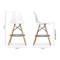 thumbnail image 6 of Aron Living Pyramid 28" Plastic and Wood Counter Stool in Clear  (Set Of 4), 6 of 6