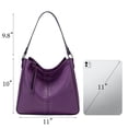 thumbnail image 7 of Montana West Hobo Bags for Women Top Handle Satchel Shoulder Purse Bucket Handbag, A-Purple, 7 of 7