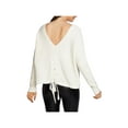 thumbnail image 2 of 1.STATE Womens Lace-Up Back Pullover Sweater, Off-White, Large, 2 of 2