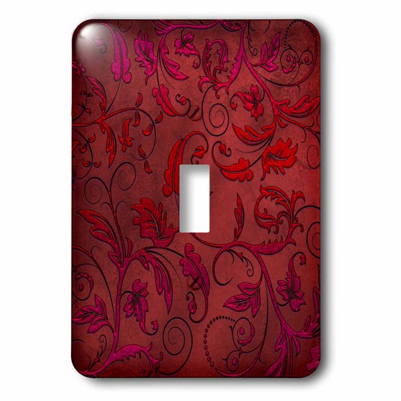 Pink and Orange Embossed Foil Effect Flourish Pattern single toggle switch lsp-210994-1