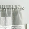 thumbnail image 2 of CHF Delicate Lace Valance & Tier Set Grey, 55" x 36", Adult, 2 of 4