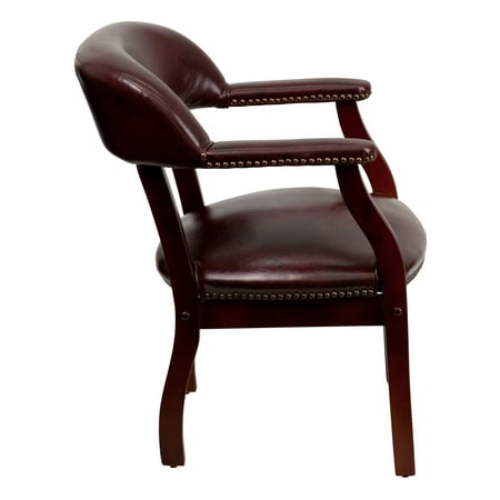 Flash Furniture - Diamond  Traditional Vinyl Side Chair - Upholstered - Oxblood Vinyl