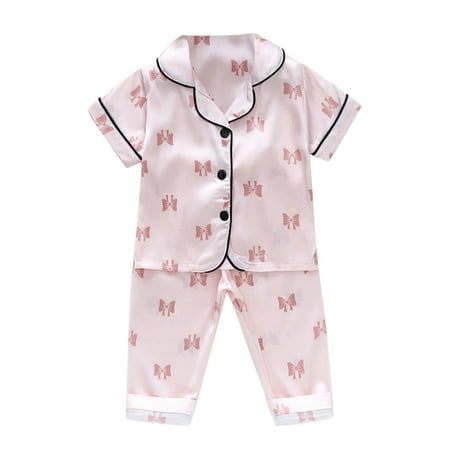 

ZRBYWB Toddler Girl Boy Outfits Winter Short Sleeve Cartoon Print Tops Pants 2 Piece Outfits Clothes Set Fashion