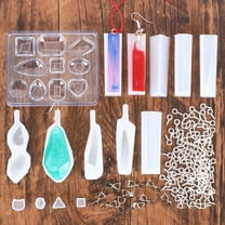 DIY Jewelry Making Kit, 125pcs Resin Molds, Pendant Making Tool, Various Shapes for Earrings, Necklaces, Bracelets