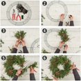 thumbnail image 5 of Marco de alambre para guirnalda de 14 pulgadas, anillos redondos de metal para hacer oropel, color verde, para decoración de fiestas navideñas, paquete de 2, 5 of 5