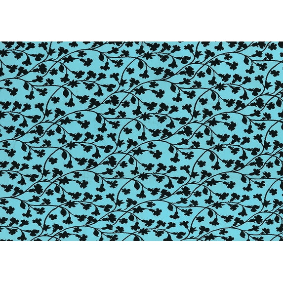 Ahgly Company Indoor Rectangle Oriental Light Blue Industrial Area Rugs, 2' x 4'