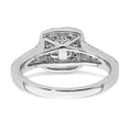 thumbnail image 5 of Solid 14k White Gold Diamond Side-Stones with CZ Cubic Zirconia Center Stone Diamond Engagement Ring Size 7.5, 5 of 8
