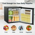 thumbnail image 3 of Simzlife 1.6 Cu.ft Mini Fridge with Freezer, Single Door Mini Refrigerator, Silver, 3 of 7
