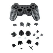 Hydro Carbon Fibre Shell Mod Kit Matching Buttons Set for PS3 Controller