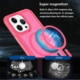 thumbnail image 3 of Magnetic Case for iPhone 15 Pro Phone Case Compatible with MagSafe Shockproof Protection Slim Translucent Matte Cover for iPhone 15 Pro 6.1" - Hot Pink, 3 of 12