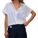 thumbnail image 5 of Sonducket Camisa de mujer Blusa con bolsillo Trabajo Playa Vacaciones Fiesta Elegante Verano Top Estética Ropa Accesorios Blanco L Type1 NO1 Sonducket CBP235116, 5 of 6