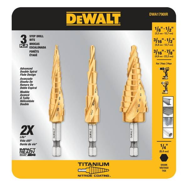 Dewalt Impact Ready Step Drill Bit Set 3 Pc. in Nepal at NPR 14617 Rating 5