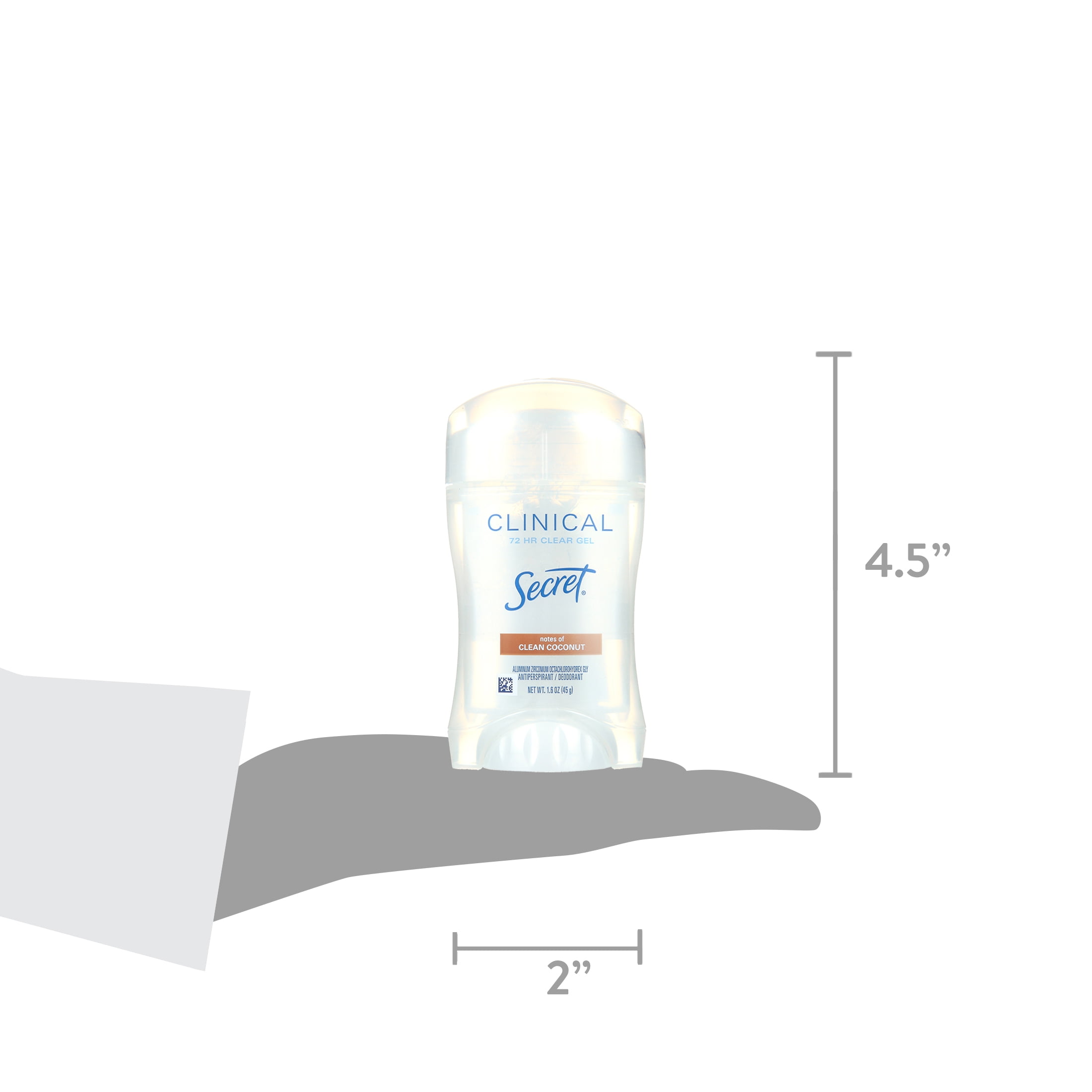 Secret Clinical Clear Gel Antiperspirant Deodorant for Women Coconut 1.6oz