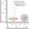 thumbnail image 4 of Rose Tone, Simulated Cubic Zirconia Size-10 Art Deco Oval Wedding Bridal Ring Pear CZ 925 Sterling Silver, 4 of 7