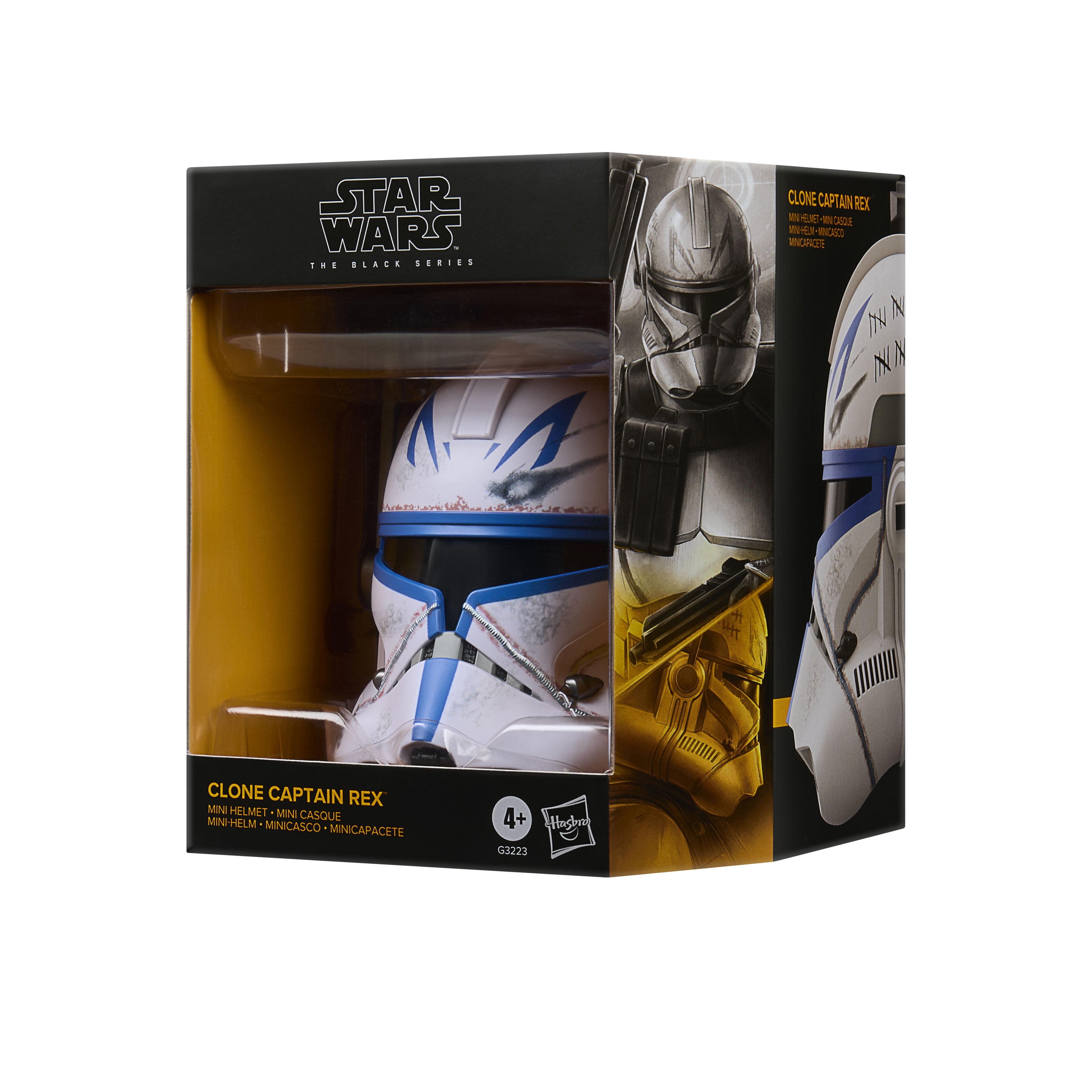 Star Wars The Black Series Clone Captain Rex Premium Mini Helmet for Display, 6 In. Scale