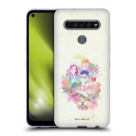 Head Case Designs Officially Licensed Harry Potter Deathly Hallows XXVI Harry, Ron & Hermione Soft Gel Case Compatible with LG LG K61