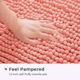 thumbnail image 3 of FRESHMINT Large Chenille Bathroom Rugs Mat 47"x24", Non-Slip Bath Mat for Bathroom Floor & Bathtub, Washable Shower Shag Bath Rugs, Soft Thick Water Absorbent Microfiber Shower Mat, Coral, 3 of 7