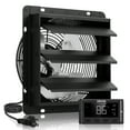 thumbnail image 1 of VEVOR 12 inch Shutter Exhaust Fan, Wall Mounted Attic Vent Fan with Smart Programming Variable Speed Temperature Control, 1500 CFM,EC Motor,Timer, Black, 1 of 1