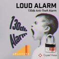thumbnail image 2 of Candado con alarma Crystal Vision antirrobo, alto ruido, 130 dB, resistente a la intemperie, 2 of 7