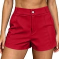 thumbnail image 2 of Utoimkio Women's High Waist Dress Shorts,Button Fly Tailored Shorts, 2 of 8