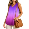 thumbnail image 4 of Molidfa Women's V-Neck Sleeveless Gradient Color Relaxed Fit Casual Cami Modern Summer Top, 4 of 5