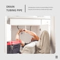 thumbnail image 4 of 2 Pcs Washer Machine Hose Washing Hoses Water Flexible Drain Sink Tube White Soft Rubber Steel, 4 of 6