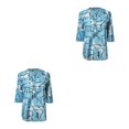 thumbnail image 3 of Blusa de manga corta Sonducket para mujer Jersey holgado para niña camisa de oficina trabajo elegante verano Type10 NO10, 3 of 6