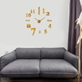 thumbnail image 4 of Reloj de pared moderno, reloj digital, adhesivo decorativo, sin marco, acrílico, silencioso, bricolaje oro pequeño, 4 of 9