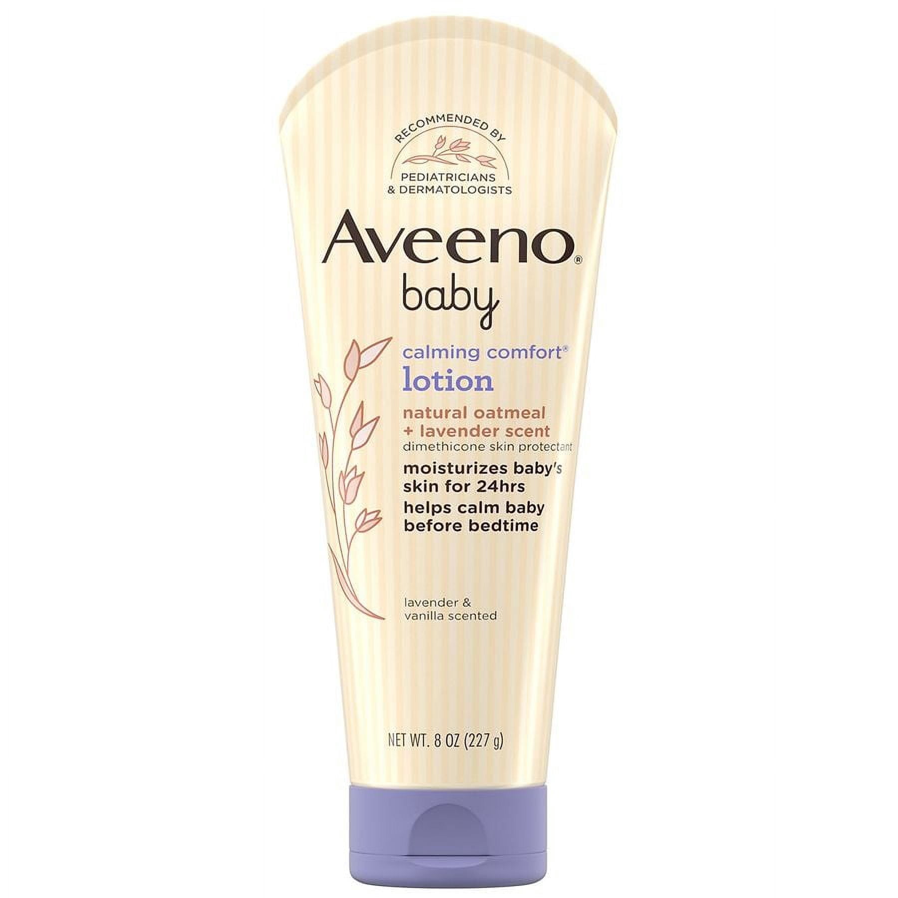 Aveeno Baby Calming Comfort Lotion Lavender & Vanilla 8 fl oz product package