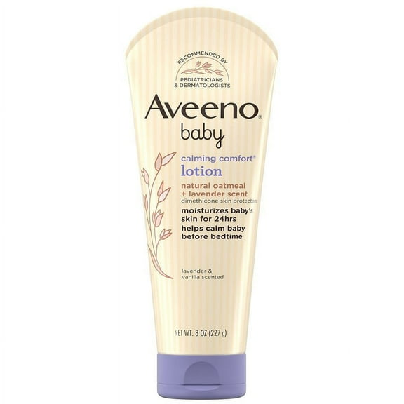 Aveeno Baby Calming Comfort Moisturizing Lotion with Lavender, Vanilla and Natural Oatmeal, 8 fl. oz