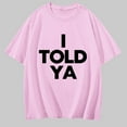 thumbnail image 2 of XEGLSBU Shirts for Women V Neck Cotton Women's Solid Round Neck Fun English Letter Printed Short Sleeved T Shirt Top 69594 Pink Size L, 2 of 4
