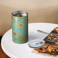 thumbnail image 3 of 20oz Coffee Tumblers Blue Sunflower Polka Dot Pattern Stainless Steel Vacuum Insulated Travel Tumbler Coffee Cups Mug with Lid and Straw with Cleaning Brush for Cold & Hot Drinks, 3 of 5