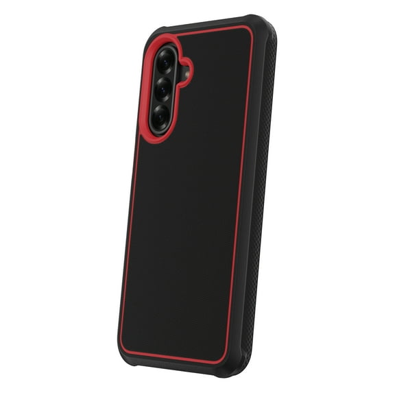 onn Slim Rugged Phone Case for Samsung Galaxy A26 5G - Red/Black