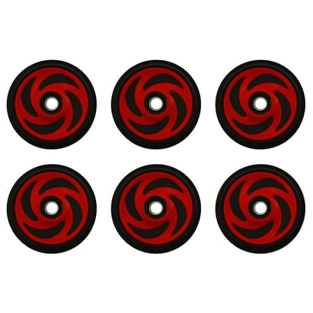 PDD Front & Mid Rail Indy Red Idler Wheels Kit for Snowmobile POLARIS Wide Track LX 1997-2006