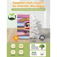 thumbnail image 4 of Swedish Dishcloths for Kitchen, 6 Pack Funny Swedish Dish Cloths Reusable Paper Towels, Super Absorbent Dish Cloths Washable Non-Scratch for Home Kitchen, Cellulose Sponge Cloths No Odor, 4 of 4