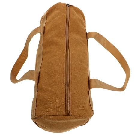 TABLZONE Lightweight Khaki Canvas Camping Storage Organizer for Tent Pegs Hammer and Accessories