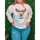 thumbnail image 5 of Sudadera navideña para mujer de 2025 con copos de nieve y letras bordadas, sudadera informal de cuello redondo con capucha, ropa de calle, 5 of 5