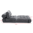 thumbnail image 4 of Leumius Folding Sofa Bed,Convertible Sleeper Chair with Pillow Foldable Mattress with Back Support, Portable Fold Out Chair Bed Comfy Floor Sofa Lounge for Living Room BedroomGray, 4 of 6