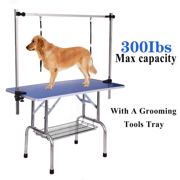 Dog Grooming Table, 36" Folding Pet Grooming Table with Arm Noose