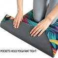 thumbnail image 3 of Colorful Tropical Leaf Pattern Hot Yoga Mat Towel Non Slip for Hot Yoga - Quick-Drying Yoga Mat Cover with 4 Corner Pockets with Travel Bag - Hot Yoga Towel Non Slip 70"x26", 3 of 6