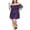 Purple, variant on BONIXOOM Pajamas For Women Couples Christmas Pajamas Sleepwear Belt Sleeveless Sleep Dress Solid Black M