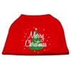 Christmas Screenprinted Dog Shirt, "Scribble Merry Christmas"