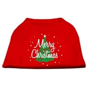 Christmas Screenprinted Dog Shirt, "Scribble Merry Christmas"