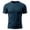 Navy, variant on Breeze Shirts for Men, Mens T Shirt Casual Crewneck Stretch Short Sleeve Knit Tees Solid Color Ice Silk Black L