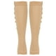 thumbnail image 4 of Calcetines de compresión con cremallera de nailon suave, lavables y reutilizables, con puntera abierta, moldeadores de piernas para mujer, color piel, tallas L/XL., 4 of 14