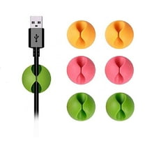 6-Pack Multi-Purpose Cable Reel Organizers – Desktop Charger Clip & Wire Holder for Efficient Cord Management TIKA