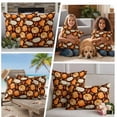 thumbnail image 5 of Fall Thanksgiving Outdoor Waterproof Pillow Covers, Orange White Pumpkin Maple Leaf Brown Decorative Square Throw Pillowcase Sofa Cushion Sham for Patio/Couch/Chair, 16"x16" 2 Pack, 5 of 8